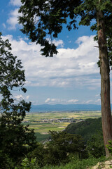 Fototapeta na wymiar 安土城跡から琵琶湖方面の眺望