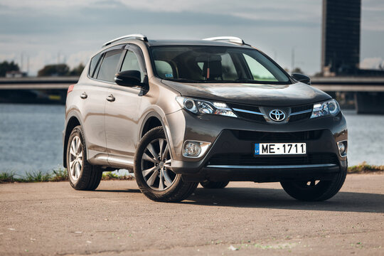 Toyota Rav 4 near river