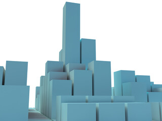 高層ビル群 メトロシティーの3dモデルのイラスト Abstract Poster Abstra Rollingcat