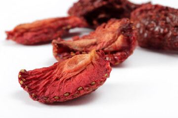 Dried Strawberry Slices Ready to Eat. Organic Food.