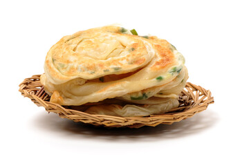 chinese pancakes on White Background