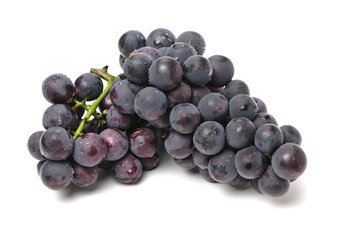 red grapes isolated on white