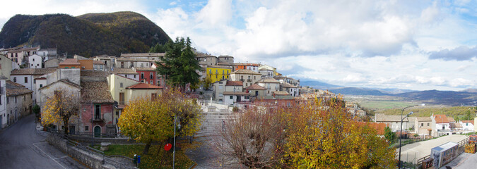 Overview of the small village of Guardiaregia in the province of Campobasso