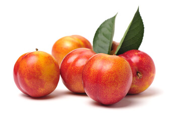 Sweet plum isolated on white background 