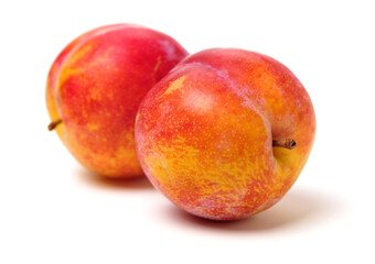 Sweet plum isolated on white background 