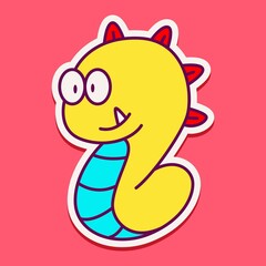 kawaii doodle cartoon monster designs for wallpaper, stickers, coloring books, pins, emblems, logos and more