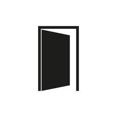 Icon of an open door. Simple vector illustration on a white background