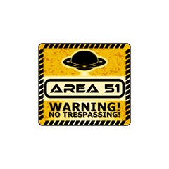 Warning sign zone area 51 isolated on white background