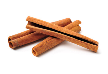 Cinnamon on a white background