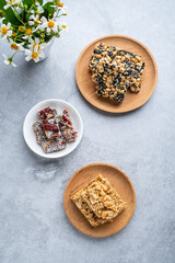 Rose tea and sesame peanut candy dessert