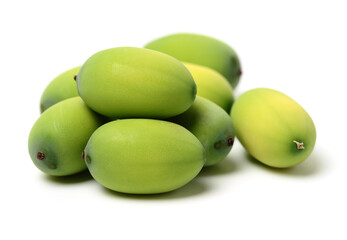 lotus seeds on white background