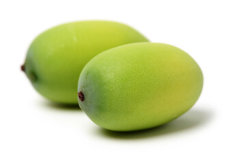 lotus seeds on white background