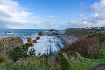rugged and wild coastline in Cantabria in northern Spain
