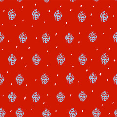 Seamless pattern with snow and hand drawn snowflakes on black background,christmass and decoration illustration for wrapping paper,packaging design and printing on fabric ,holiday wallpaper