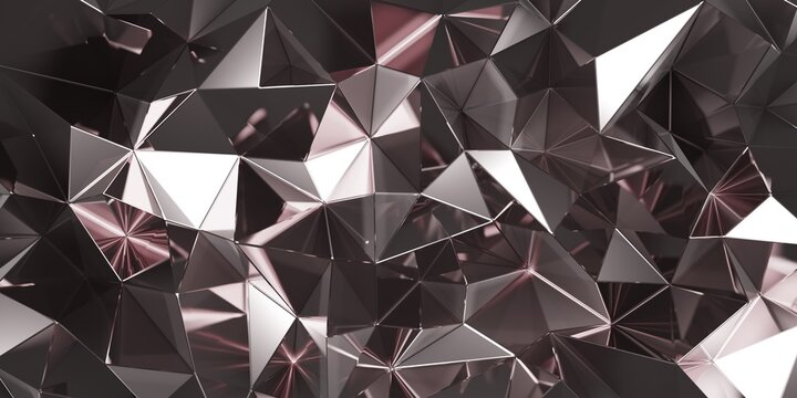 3d rendering of rhodium abstract background 