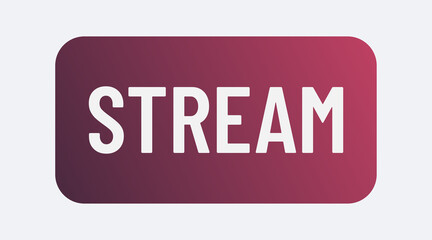 Red stream. Bright gradient button. Internet symbol broadcasting, online stream on a background. Streaming icon