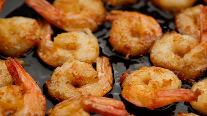 fried shrimps top view