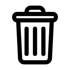 Delete icon vector illustration in line style for any projects