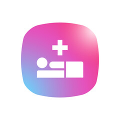 Obraz premium Hospital - Mobile App Icon