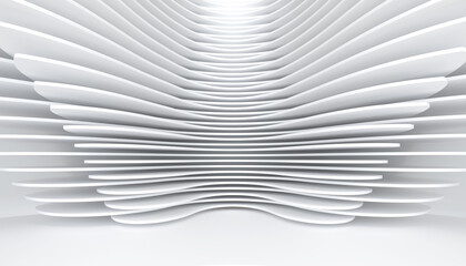 White abstract stage background. Showcase 3d render scene
