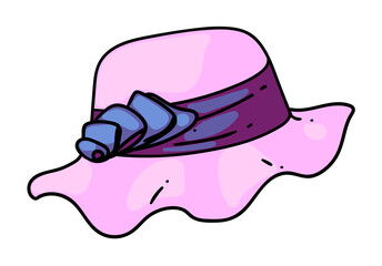 Woman panama hat summer clothing headgear isolated on white