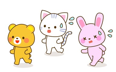 走る動物のイラスト