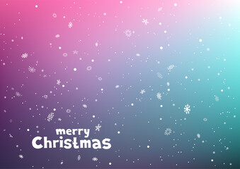 merry Christmas snowfall color background
