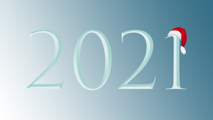 Numbers 2021 (on a blue background blue numbers in the center).