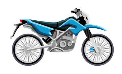 Enduro or motard motorcycle isolated on white background
