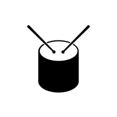 Drum icon isolated on white background