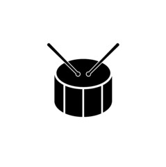 Drum icon isolated on white background