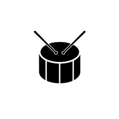 Drum icon isolated on white background