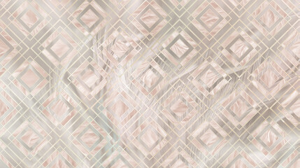 Geometric abstraction of light feathers in a soft beige color. For interior printing.