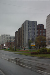 Obraz premium area of new buildings on the outskirts of the city