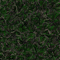 Vector military ghillie camouflage seamless pattern with grass and leaves