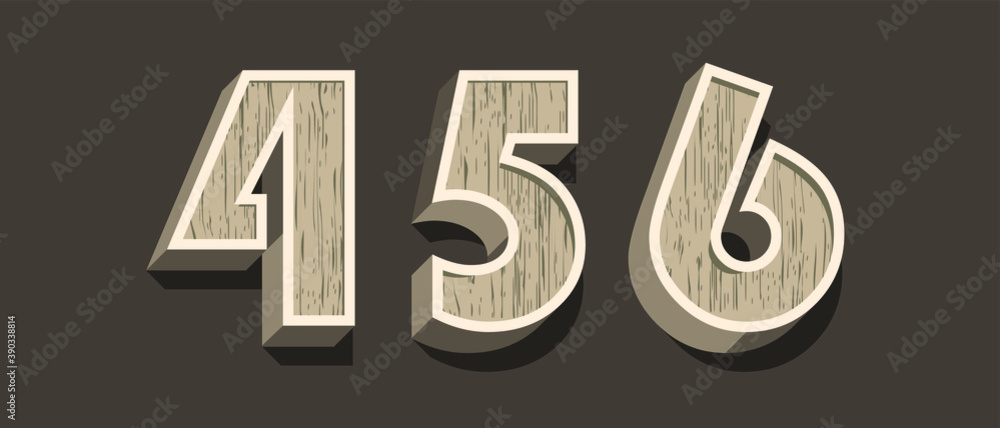 Poster high quality wooden alphabet with shadows on dark background . isolated vector elements