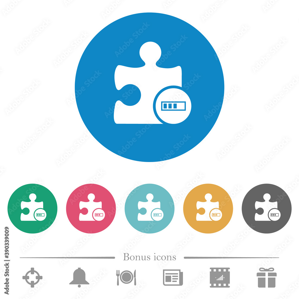 Poster plugin processing flat round icons