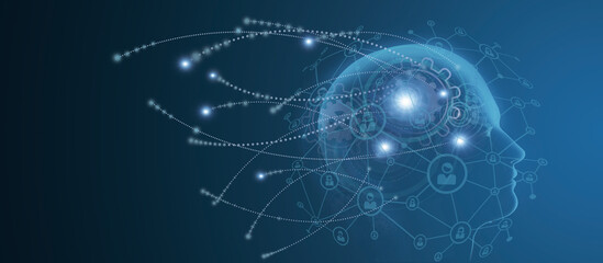 Creative artificial intelligence technology background picture, illustration background, illustration rendering