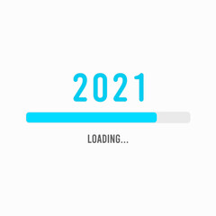 2021 loading bar Happy New Year background