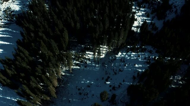 Aerial 4K Drone View of the Dolomites Parco Naturale Sciliar-Catinaccio