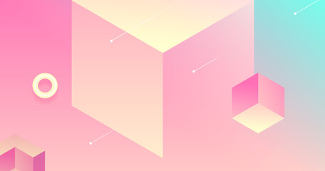 Creative soft color gradient background image, illustration background, illustration rendering