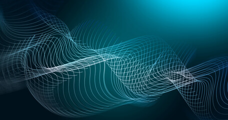 Creative technology abstract line background picture, illustration background, illustration rendering