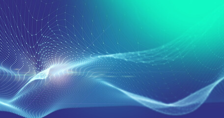 Creative technology glowing abstract line background picture, illustration background, illustration rendering 