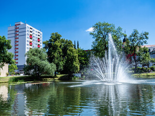 Teich Stadtpark Suhl in Th&uuml;ringen