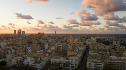 Libya capital Tripoli skyline view


