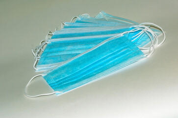 Disposable medical masks for respiratory protection during the covid-19 coronavirus pandemic...