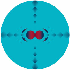 
modern graphic and geometric circle. Template for the design of a flyer, presentation. blue color