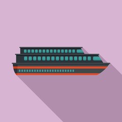 Tourism cruise icon. Flat illustration of tourism cruise vector icon for web design