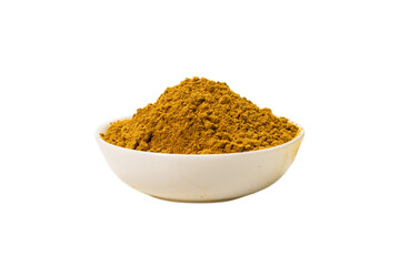 Curry in a bowl isolated.