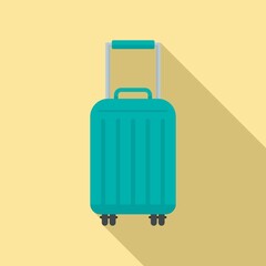 Cruise travel bag icon. Flat illustration of cruise travel bag vector icon for web design